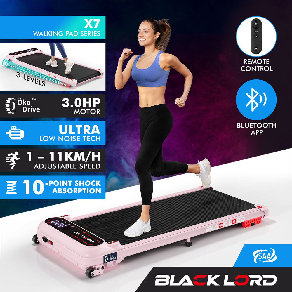 BLACK LORD Treadmill Electric Walking Pad Incline Shock Absorbers Home Gym - Picture 25 of 84
