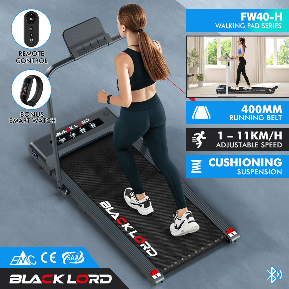 BLACK LORD Treadmill Electric Walking Pad Under Desk Home Gym 400mm Black - Picture 17 of 25