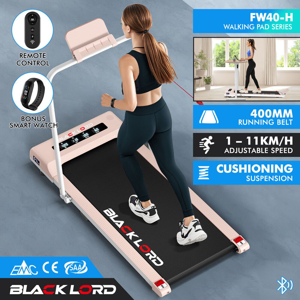 BLACK LORD Treadmill Electric Walking Pad Under Desk Home Gym 400mm Black - Picture 20 of 25