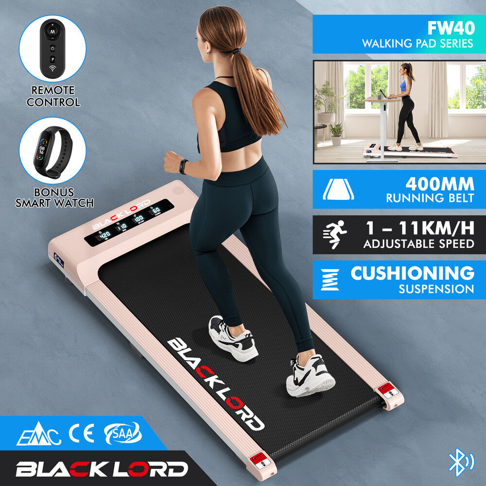 BLACK LORD Treadmill Electric Walking Pad Under Desk Home Gym 400mm Black - Picture 8 of 25