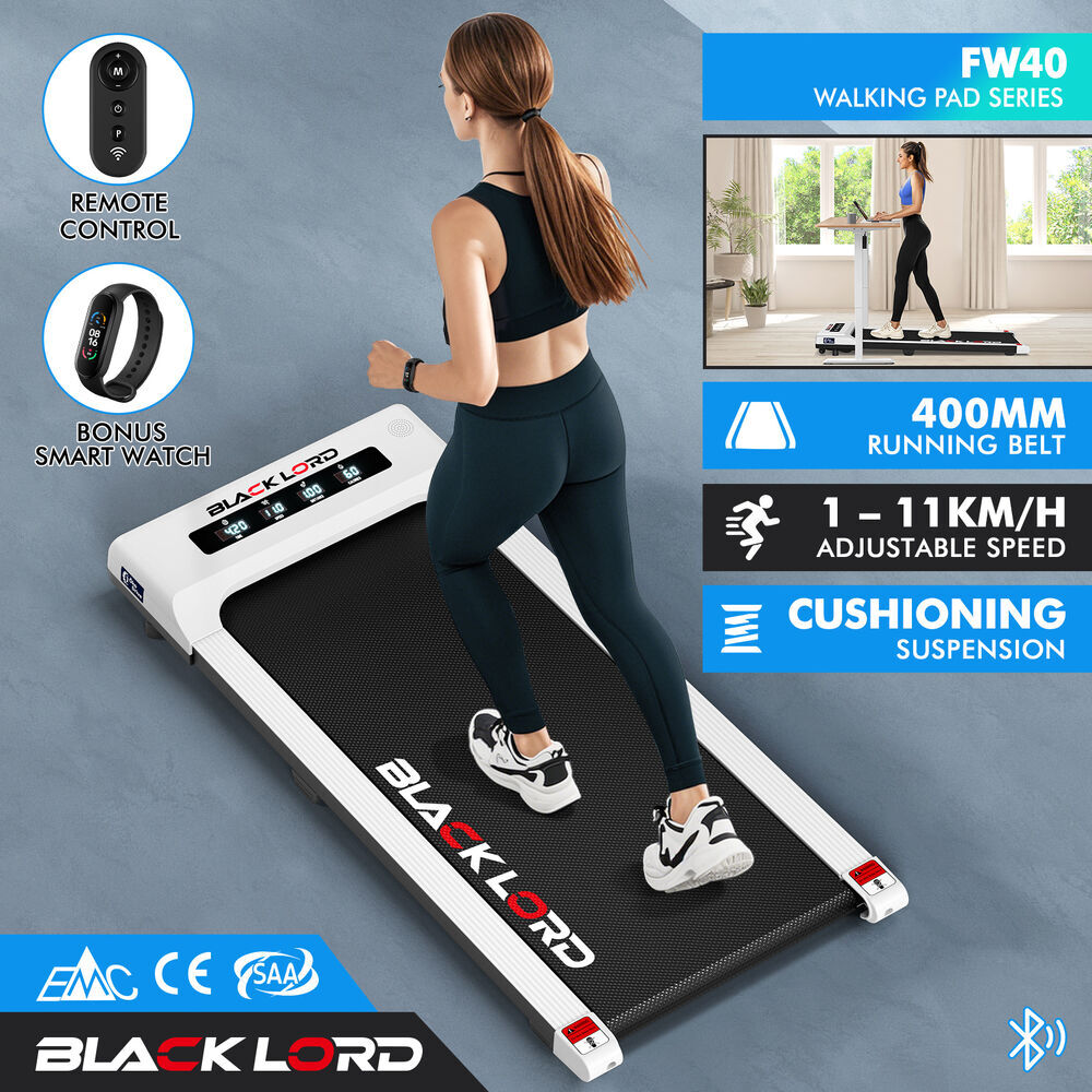 BLACK LORD Treadmill Electric Walking Pad Under Desk Home Gym 400mm Black - Picture 11 of 25