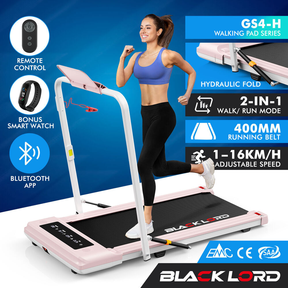 BLACK LORD Treadmill 2 IN 1 Electric Walking Pad 400mm Hydraulic Foldable - Picture 18 of 29