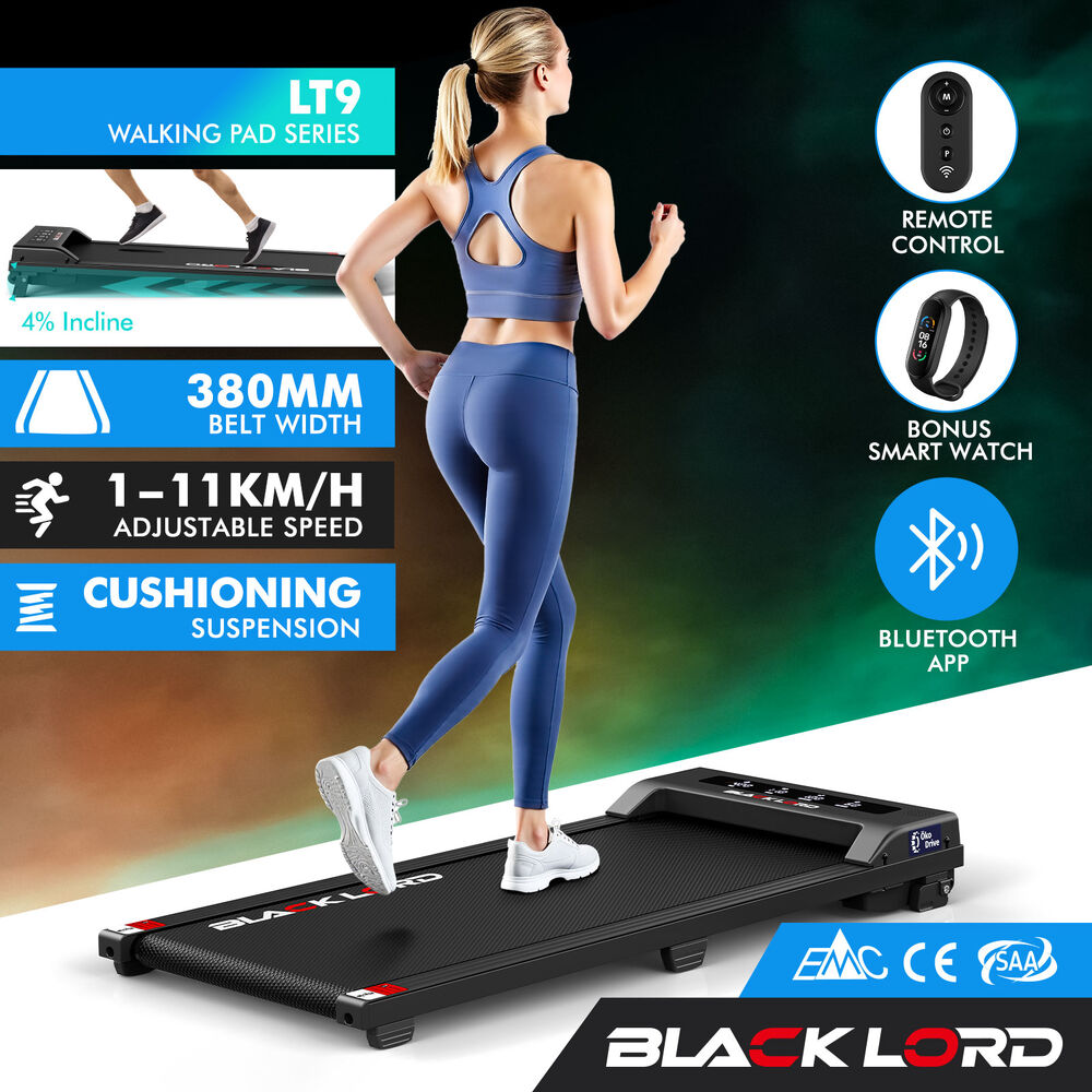 BLACK LORD Treadmill Electric Walking Pad Home Office Gym Fitness Remote Control - Picture 613 of 684
