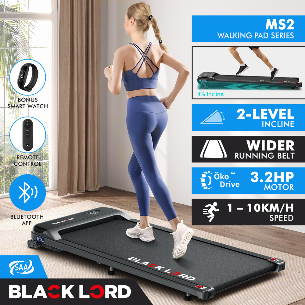 BLACK LORD Treadmill Electric Walking Pad Home Office Gym Fitness Remote Control - Picture 217 of 564