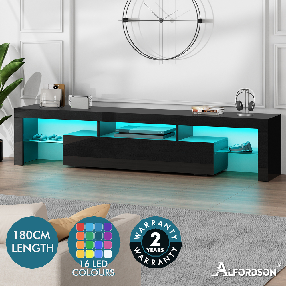 ALFORDSON Entertainment Unit TV Cabinet Stand Storage Drawer RGB LED Gloss - Picture 49 of 228