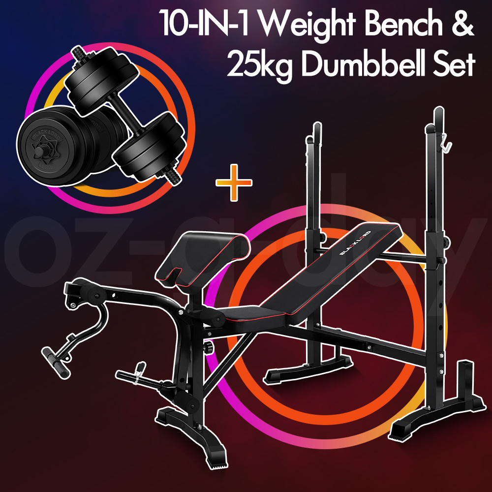 BLACK LORD Weight Bench With Adjustable Dumbbell Set Weight Lifting Home Gym - Picture 430 of 555