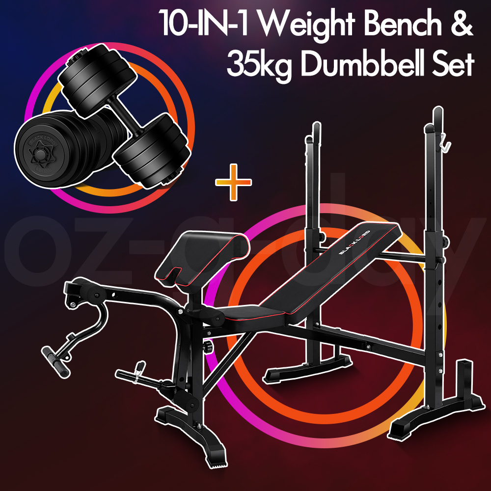 BLACK LORD Weight Bench With Adjustable Dumbbell Set Weight Lifting Home Gym - Picture 454 of 555