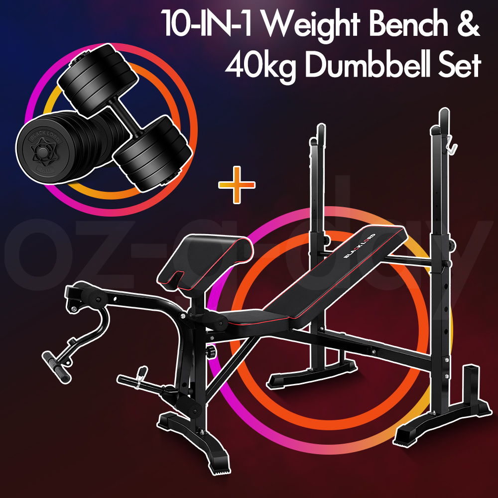 BLACK LORD Weight Bench With Adjustable Dumbbell Set Weight Lifting Home Gym - Picture 466 of 555