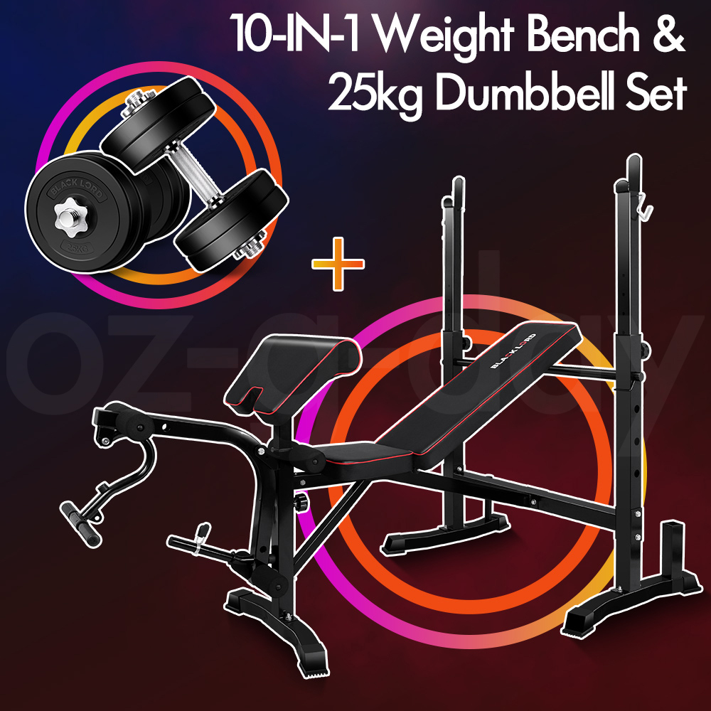 BLACK LORD Weight Bench With Adjustable Dumbbell Set Weight Lifting Home Gym - Picture 484 of 555