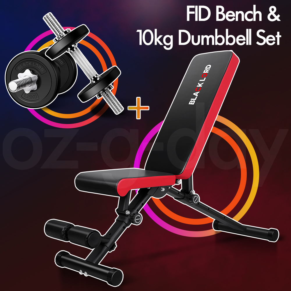 BLACK LORD Weight Bench With Adjustable Dumbbell Set Weight Lifting Home Gym - Picture 487 of 555