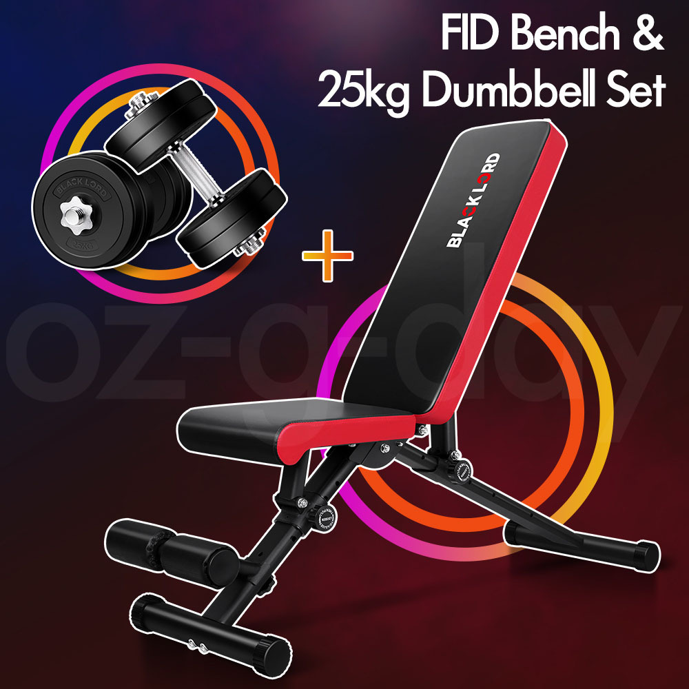 BLACK LORD Weight Bench With Adjustable Dumbbell Set Weight Lifting Home Gym - Picture 493 of 555