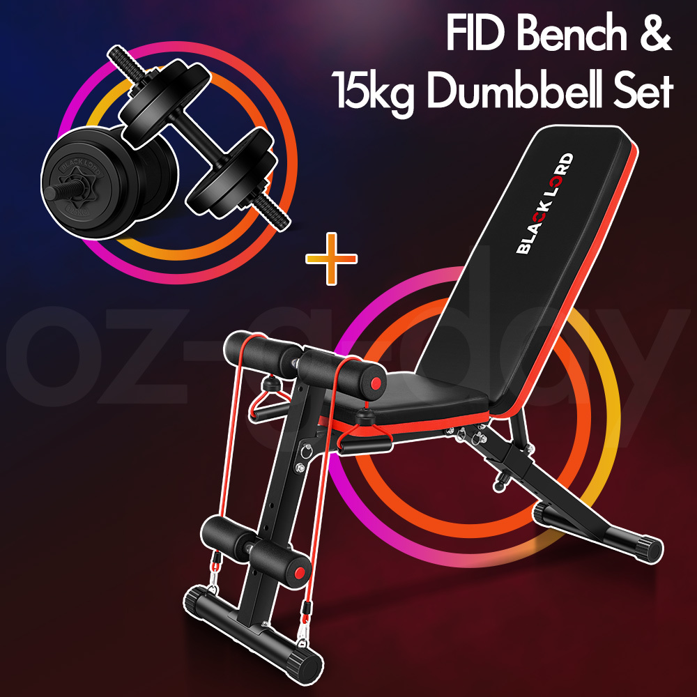 BLACK LORD Weight Bench With Adjustable Dumbbell Set Weight Lifting Home Gym - Picture 508 of 555