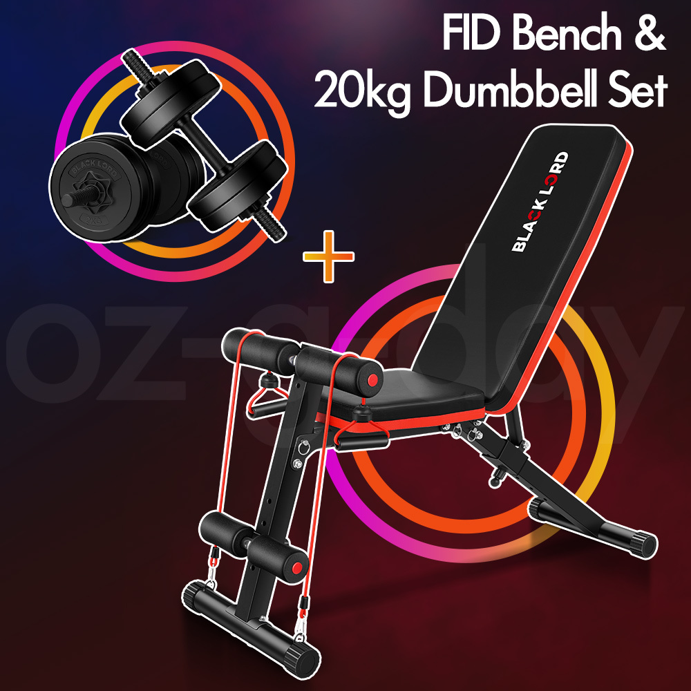 BLACK LORD Weight Bench With Adjustable Dumbbell Set Weight Lifting Home Gym - Picture 22 of 555