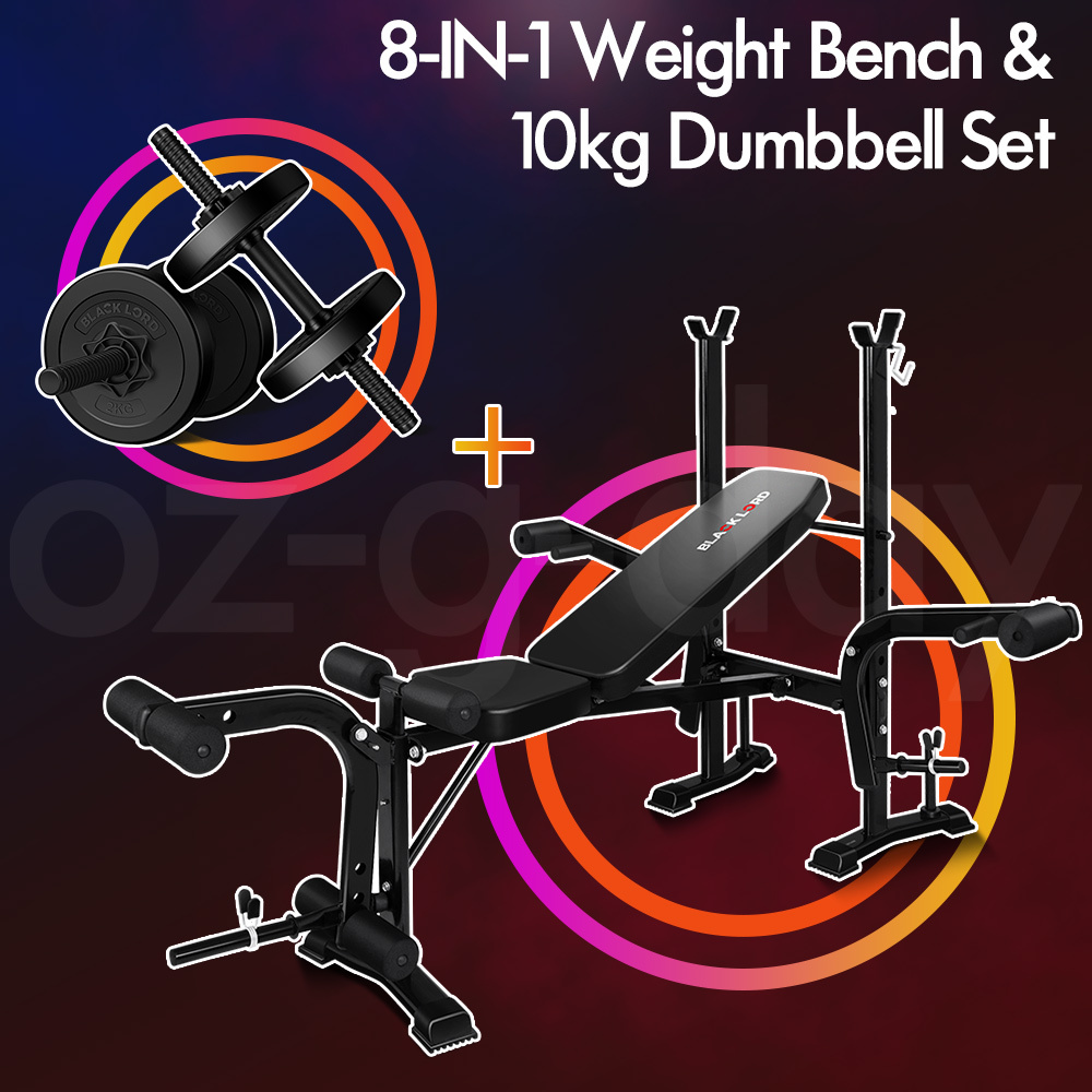 BLACK LORD Weight Bench With Adjustable Dumbbell Set Weight Lifting Home Gym - Picture 250 of 555