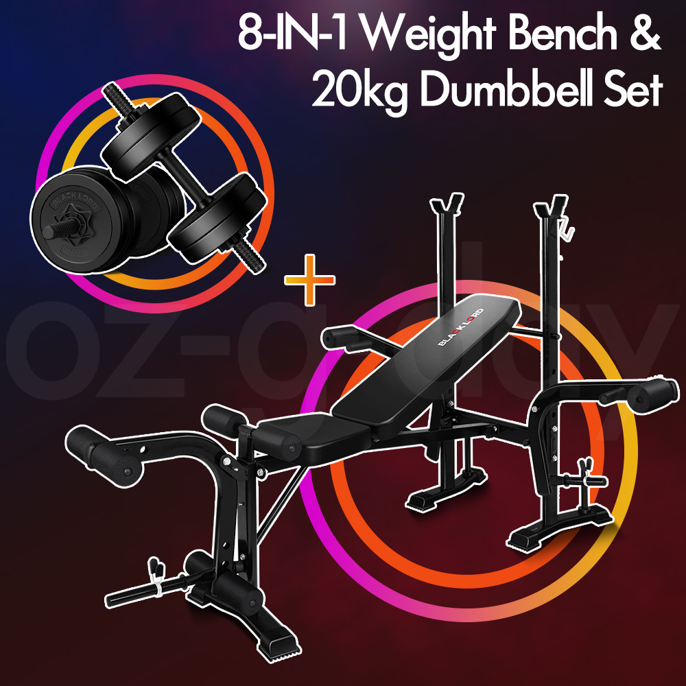 BLACK LORD Weight Bench With Adjustable Dumbbell Set Weight Lifting Home Gym - Picture 274 of 555