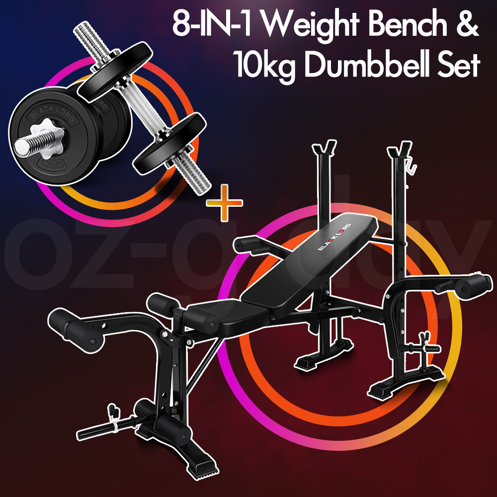 BLACK LORD Weight Bench With Adjustable Dumbbell Set Weight Lifting Home Gym - Picture 520 of 555
