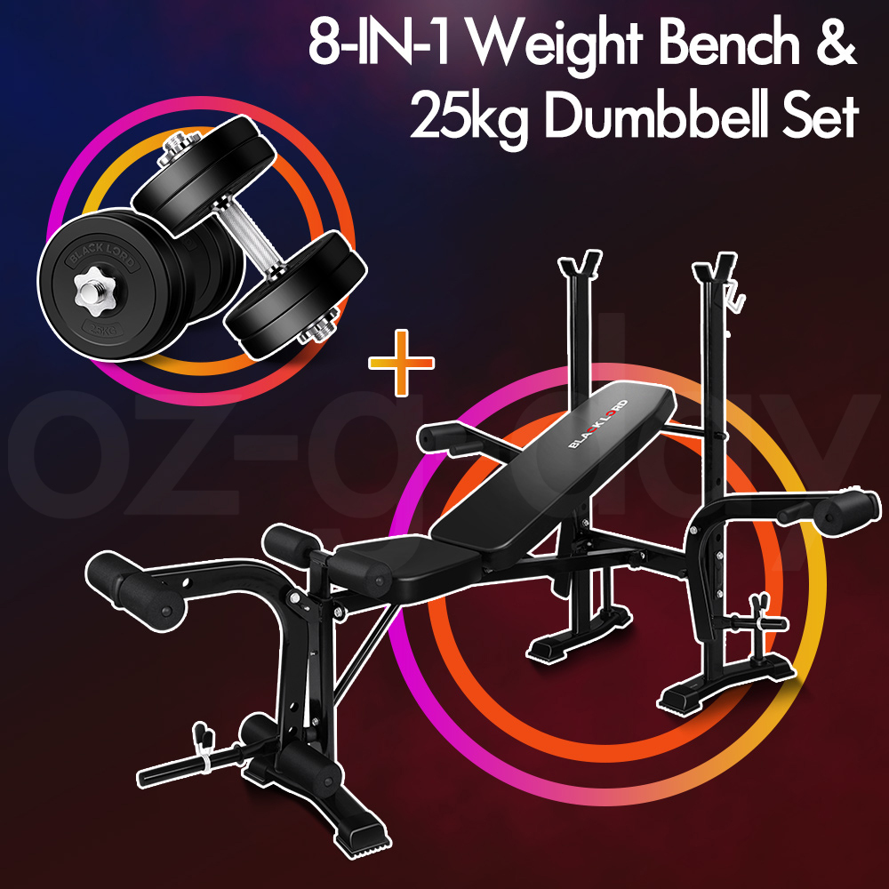 BLACK LORD Weight Bench With Adjustable Dumbbell Set Weight Lifting Home Gym - Picture 526 of 555