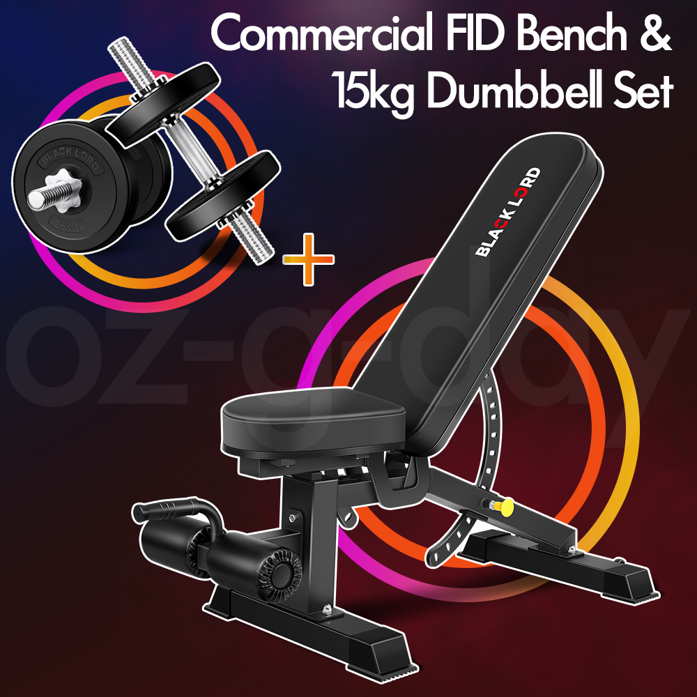 BLACK LORD Weight Bench With Adjustable Dumbbell Set Weight Lifting Home Gym - Picture 532 of 555