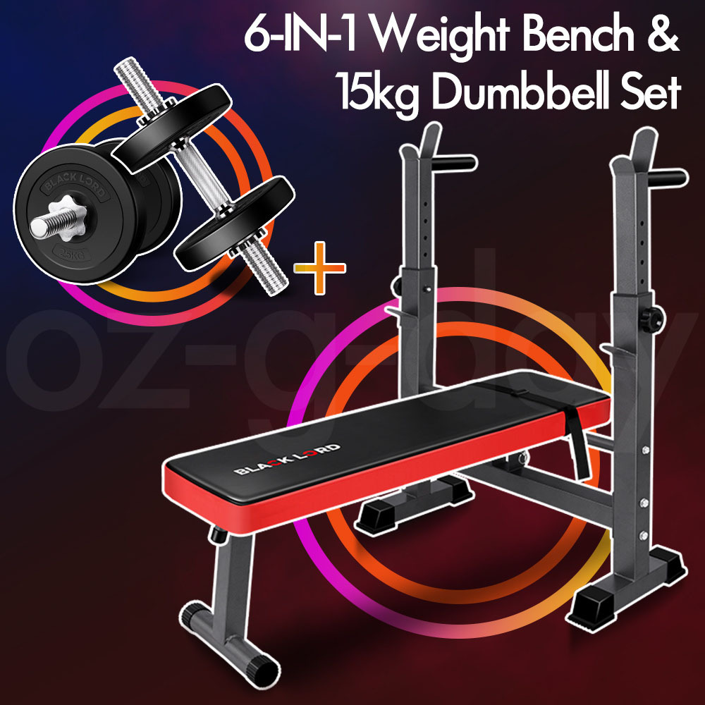 BLACK LORD Weight Bench With Adjustable Dumbbell Set Weight Lifting Home Gym - Picture 541 of 555