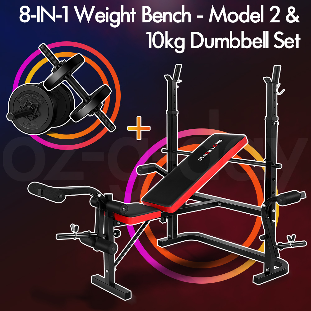 BLACK LORD Weight Bench With Adjustable Dumbbell Set Weight Lifting Home Gym - Picture 334 of 555