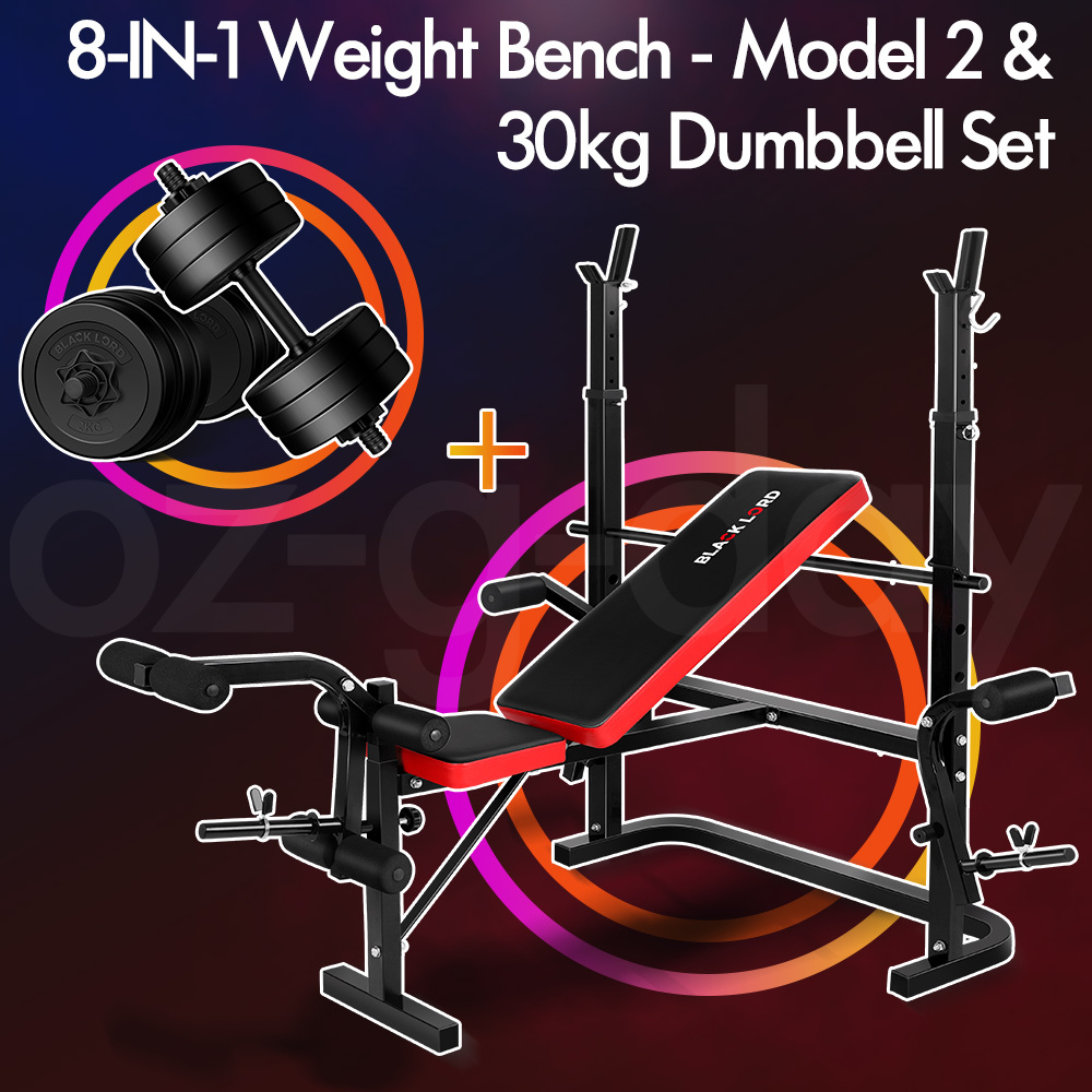 BLACK LORD Weight Bench With Adjustable Dumbbell Set Weight Lifting Home Gym - Picture 370 of 555