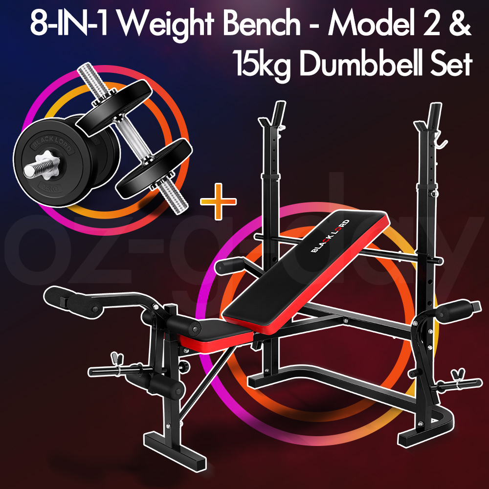 BLACK LORD Weight Bench With Adjustable Dumbbell Set Weight Lifting Home Gym - Picture 550 of 555