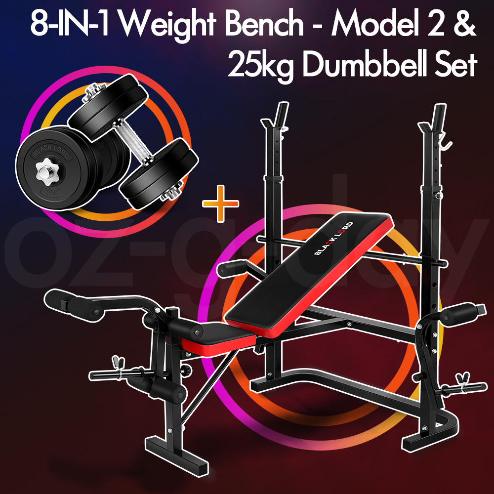 BLACK LORD Weight Bench With Adjustable Dumbbell Set Weight Lifting Home Gym - Picture 553 of 555