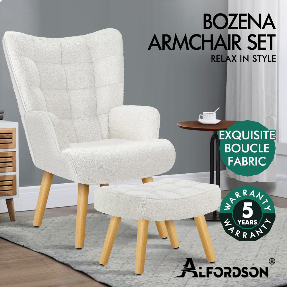 ALFORDSON Armchair Lounge Chair Featherston Contour Accent Chair Replica Couch - Picture 13 of 84