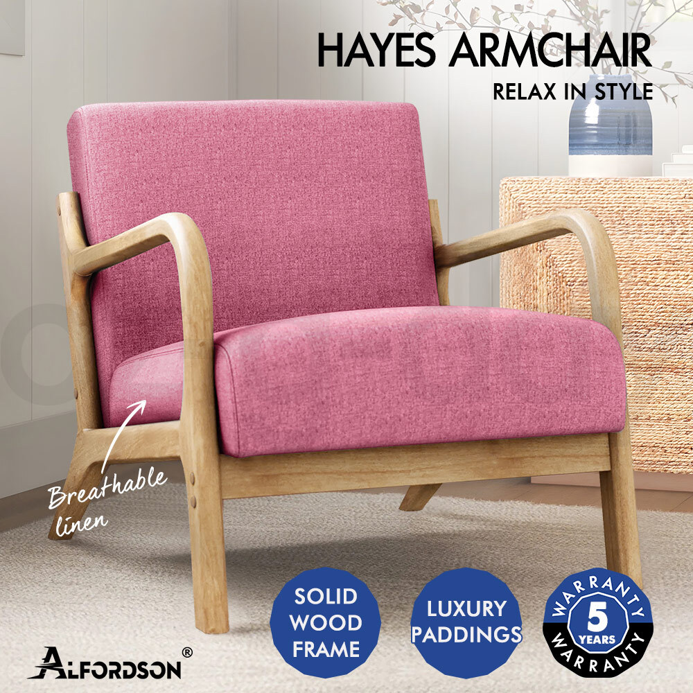 ALFORDSON 2 Seater Sofa Armchair Fabric Lounge Chair Accent Chair Loveseat Couch - Picture 37 of 84