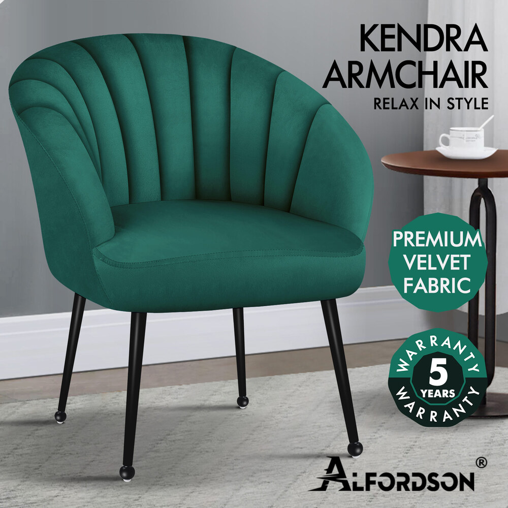 ALFORDSON Armchair Lounge Chair Tub Arm Chair Accent Chairs Sofa Couch Velvet - Picture 11 of 70
