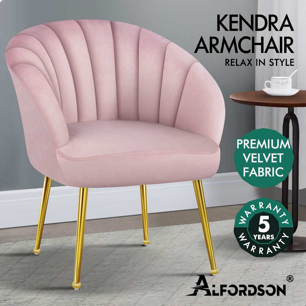 ALFORDSON Armchair Lounge Chair Tub Arm Chair Accent Chairs Sofa Couch Velvet - Picture 51 of 70