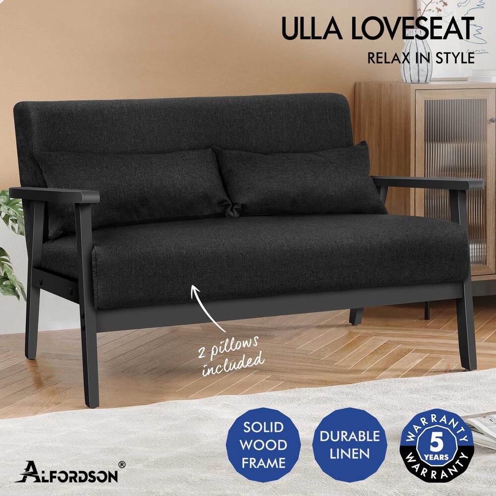 ALFORDSON Armchair Lounge Chair 1/2 Seater Sofa Accent Chair Fabric Loveseat - Picture 13 of 84