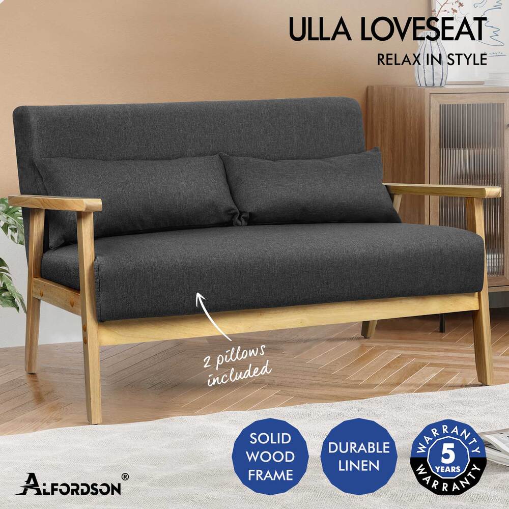 ALFORDSON Armchair Lounge Chair 1/2 Seater Sofa Accent Chair Fabric Loveseat - Picture 25 of 84