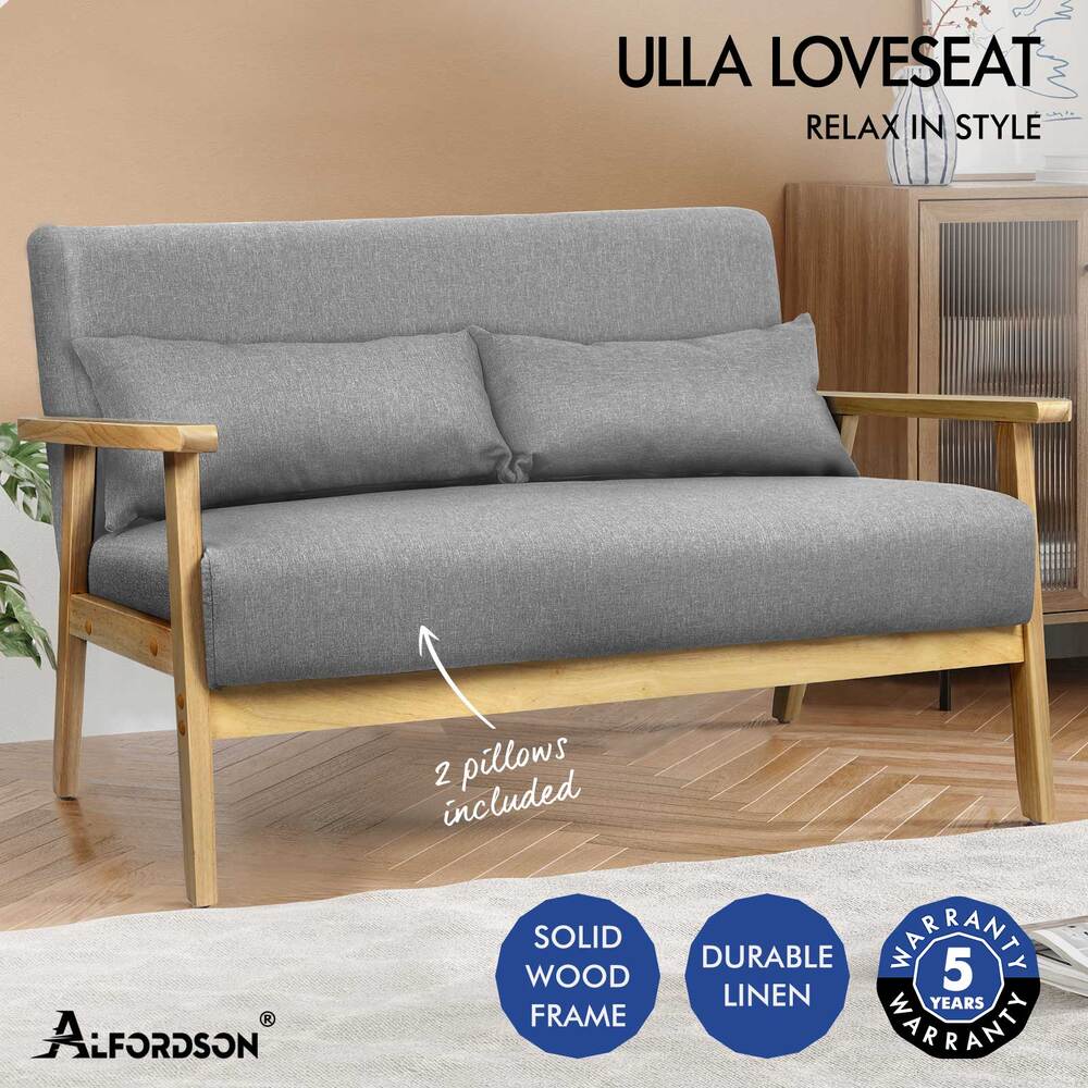 ALFORDSON Armchair Lounge Chair 1/2 Seater Sofa Accent Chair Fabric Loveseat - Picture 37 of 84