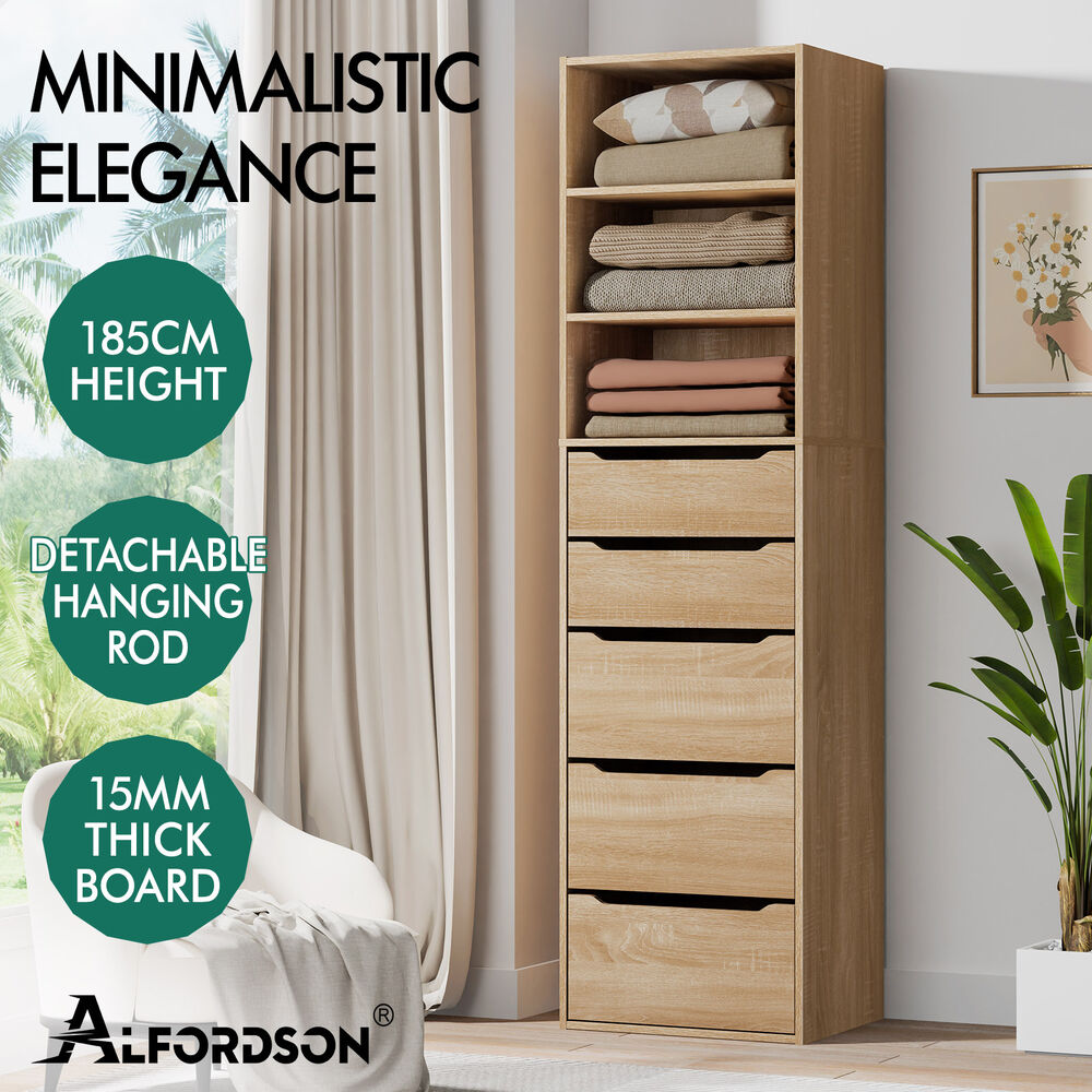 ALFORDSON Wardrobe Clothes Storage Organizer Closet Cabinet Drawers Shelves - Picture 149 of 203