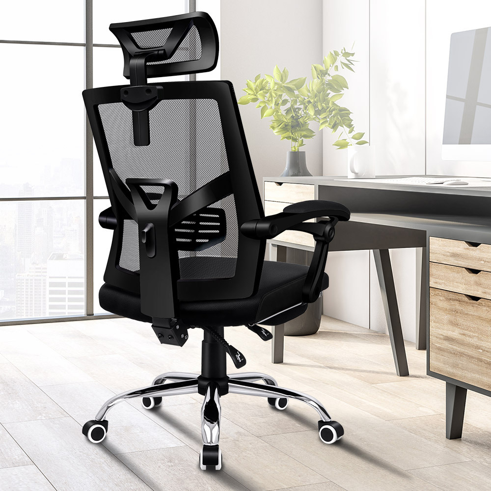 ALFORDSON Mesh Office Chair Gaming Executive Fabric Seat Racing Footrest  Recline - Alfordson