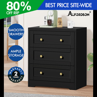 ALFORDSON 3 Chest of Drawers Storage Cabinet Hamptons Bedside Table Tallboy