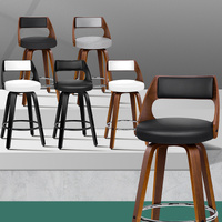 ALFORDSON Wooden Bar Stools Eden Kitchen Counter Swivel Dining Chair x2/x4