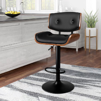 ALFORDSON 1x Bar Stool Kitchen Swivel Chair Wooden Leather Gas Lift Kayla [Pre-order, Send by 04/10]