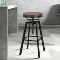 ALFORDSON 1x Bar Stool Retro Kitchen Vintage Chair Industrial Rustic Ezra