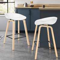 ALFORDSON 2x Kitchen Bar Stools Bar Stool Counter Wooden Chairs White Wade
