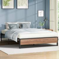 ALFORDSON Metal Bed Frame Queen Size Mattress Base Platform Foundation Wood