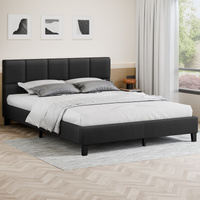 ALFORDSON Bed Frame King Size Wooden Platform Mattress Base Fabric Charcoal