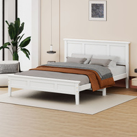 ALFORDSON Wooden Bed Frame Double Size Mattress Base Pine Timber White TALIA