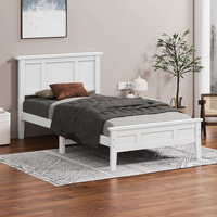ALFORDSON Bed Frame Wooden Timber King Single Size Mattress Base Platform White