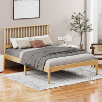 ALFORDSON Bed Frame Wooden King Size Timber Base Foundation Oak CAELUS