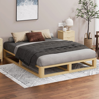 ALFORDSON Bed Frame Wooden Timber Queen Size Mattress Base Platform Oak JACOB