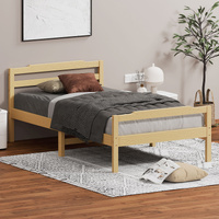 ALFORDSON Bed Frame Wooden Single Size Mattress Base Platform Timber Oak DUBEM
