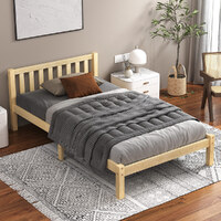 ALFORDSON Bed Frame Wooden Timber Single Size Mattress Base Platform Fenella Oak