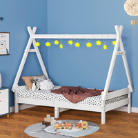 ALFORDSON Kids Bed Frame Wooden Timber Single House Frame Platform Base ESTELLE